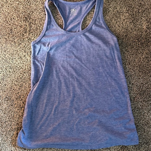 Women's Blue Athletic Tank Top - Picture 2 of 3